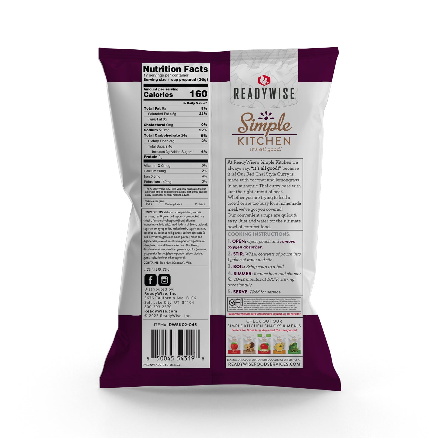 4/1 GAL SK (1 GAL) Red Thai Curry with Rice Soup Mix