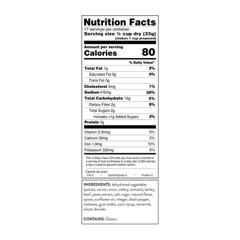 4/1 GAL SK (1 GAL) Vegetable Beef and Barley
