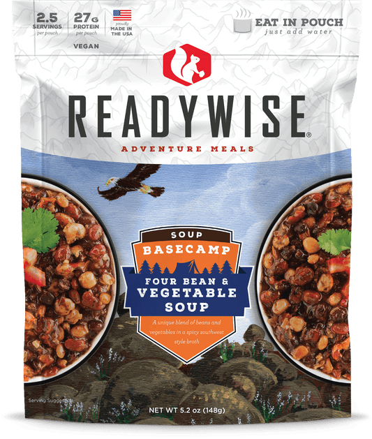 Readywise 50 case pack BASECAMP FOUR BEAN AND VEGETABLE SOUP