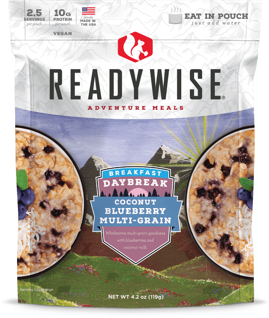 Readywise 50 case pack Coconut Blueberry Multi Grain