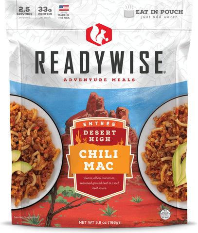 Readywise 50 case pack Desert High Chili Mac