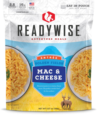 Readywise 50 case pack Golden Fields Mac & Cheese