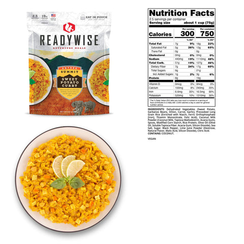 Readywise 50 case pack Sweet Potato Curry
