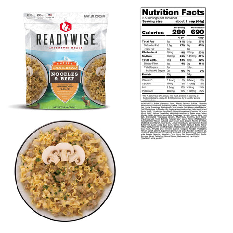 Readywise 50 case pack Trailhead Noodles and Beef